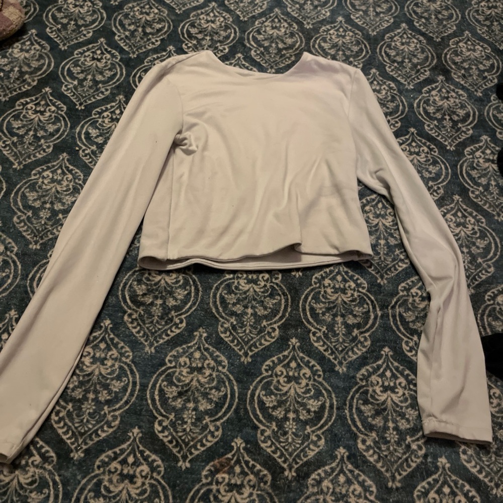 Elegant White Long Sleeve Women's Top
